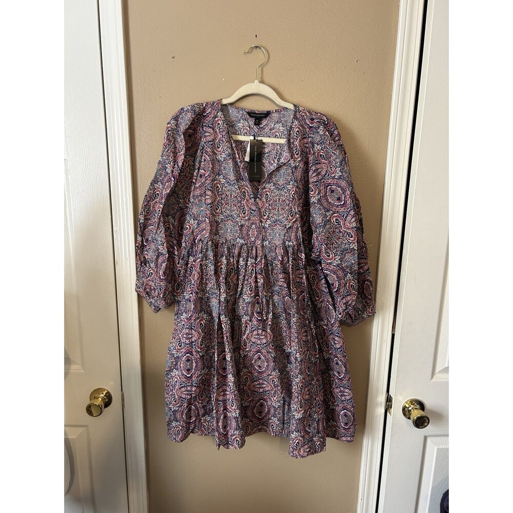 Banana Republic Paisley Boho Mini Balloon Sleeve Cottage Prairie NWT Medium